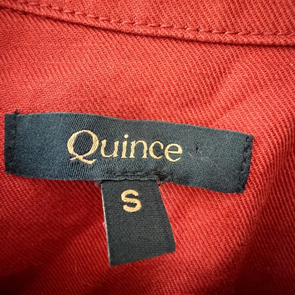 Quince Cotton Linen Twill Short Sleeve Coverall Jumpsuit Rust Red KDW01 S